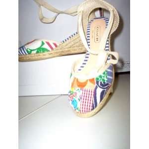  Authentic Coach Shoes Kerrie Patchwork Wedge with ankel 