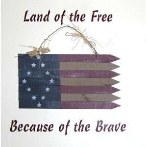   of the Free Because of the Brave Wall Words Quotes Lettering Decals