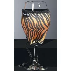  Tiger Print Wine Glass Woozie Set