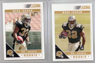 MARK INGRAM 2011 SCORE ROOKIE AND SP RC LOT #361A & 361B  