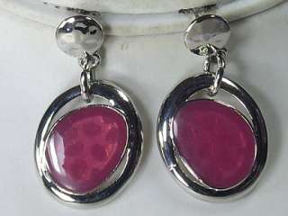 Quality Austrian crystal enamel Necklace earring purple  