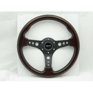 NRG Steering Wheel Classic Wood Grain Black Spokes 330 mm Part# ST 035 