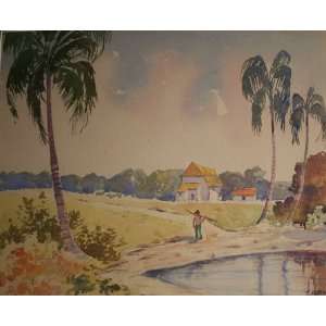  Waterside   Watercolor  Hirsch   30X26