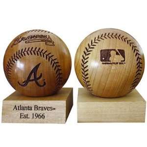  Grid Works Atlanta Braves Engraved Wood Baseball Sports 