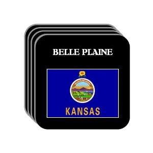  US State Flag   BELLE PLAINE, Kansas (KS) Set of 4 Mini 
