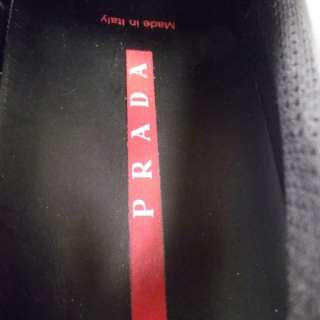 PRADA Leather Sport Loafers Shoes Flats 37 Black NEW  