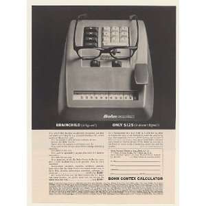  1962 Bohn Contex Calculator Brainchild $125 Print Ad 