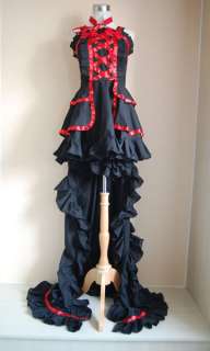 Chobits Chii Cosplay Lolita Prom black vintage Dress  