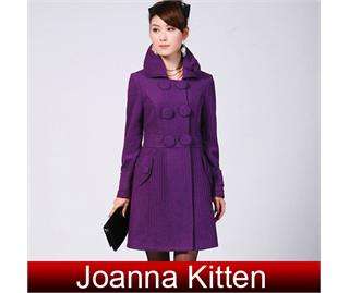 Celeb Street Chic lady wool Double Pea winter trench coat fashion of 