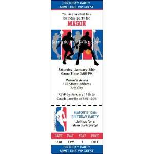  Detroit Pistons Colored Ticket Invitation Sports 