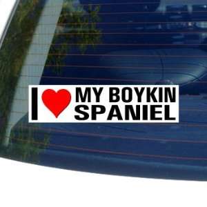  I Love Heart My BOYKIN SPANIEL   Dog Breed   Window Bumper 