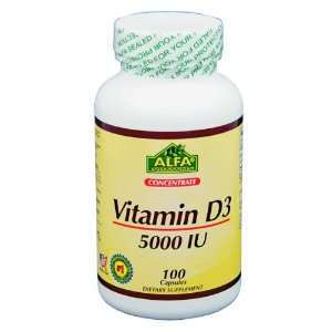   Vitamins Vitamin D Capsules 5000 IU, 100 Count