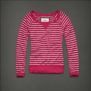 Abercrombie & Fitch Womens Kint Layer Pink Stripe