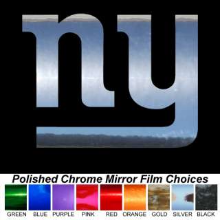New York Giants NY Logo 17 x 23 Chrome Auto Car Truck Window Sticker 