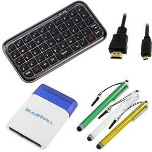  GTMax Bluetooth Wireless Mini Keyboard + 3FT Micro HDMI 