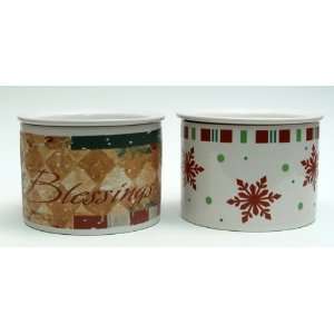   and Snowflakes Design Large Dip Chiller Set of 2 