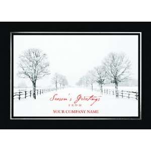  Snowy Fenced Country Road Holiday Cards