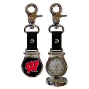  Wisconsin Badgers Photodome Clip On Watch   NCAA College 