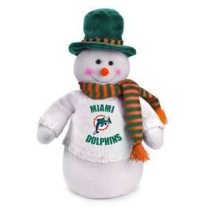  18 NFL Miami Dolphins Plush Dressed for Winter Snowman 