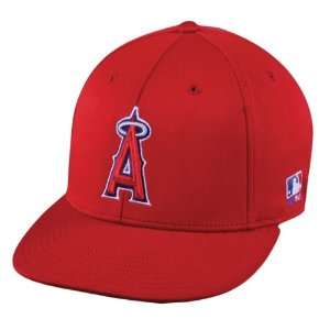   BAMBOO FLAT BRIM Flex FITTED Sm/Md Los Angeles ANGELS Home RED Hat Cap