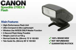 Canon Speedlite 270EX II Flash for Digital SLR   NEW 013803135268 