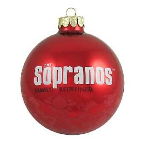  HBOs The Sopranos Red Glass Ball Christmas Ornament 4 