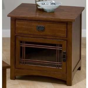  Jofran Mission Hill Oak 24 Inch Square End Table