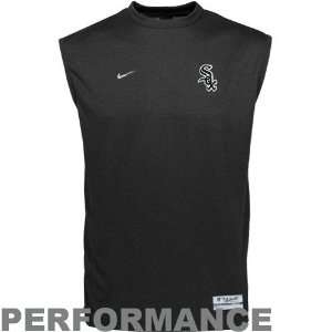  Nike Chicago White Sox Black Sleeveless Training T shirt 