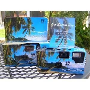  10 Pack Tropical/Beach Disposable Wedding Cameras in 