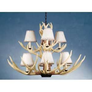  37W Buckland 9 Lt Chandelier