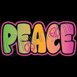 SHIRT   PEACE   Peace   Bubble Writing   SM XL  