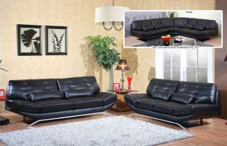 2pcs Modern Contemporary Leather Sofa, #BQ S8746P1  