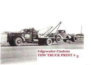 RARE OLD WRECKER TOW TRUCK PICTURE PRINT # 3  