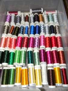 LOT OF 80 MACHINE EMBROIDERY THREAD RAYON SULKY MADEIRA COATS & CLARK 