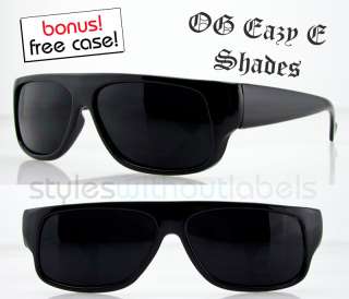 OG Eazy E Black Wrap Locs SUPER DARK Car Motorcycle Sunglasses Cholo X 