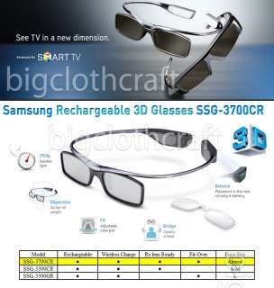 Pairs Samsung Rechargeable 3D TV Glasses SSG 3700CR  
