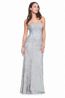 Formal Dress Silver or Gold LACE Gown MANY Sizes PO5840  