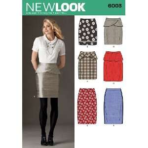  New Look Sewing Pattern 6003 Misses Skirts, Size A (8 10 