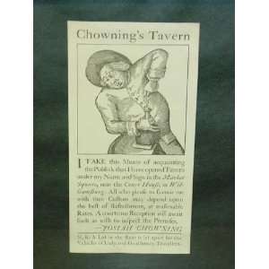  Chownings Tavern Vintage Advertisement