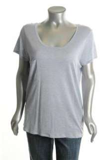 Eileen Fisher NEW Blue Silk T Shirt Misses Top XL  