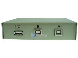 USB 2.0 Printer Print Switch Hub 2 Ports Selector Box  