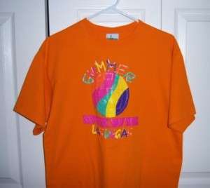 SUMMER 05 NY NY LAS VEGAS ORANGE T SHIRT *SZ L*  