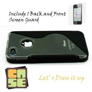  Case Square Black Clear S Style with Open Logo Design 