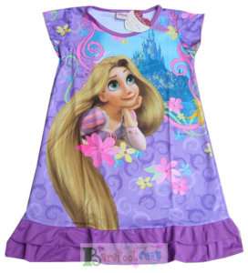 346 NEW Beauty Princess Tangled fancy purple GIRLS NIGHT SLEEP DRESS 