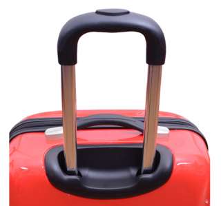 Luggage Bag Set Travel Case Suitcase Upright Rolling Wheel Red 3pcs 28 