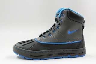 Nike Woodside ACG Grey Black Blue Winter Boot Authentic Big Kids Boot 