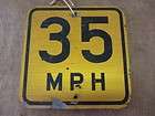 vintage wooden 35 mph speed limit street sign old antique signs 
