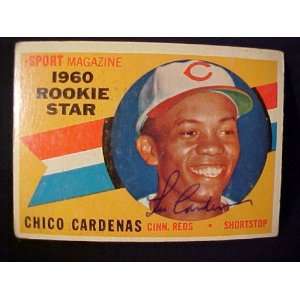  Chico Cardenas Cincinnati Reds #119 1960 Topps Autographed 