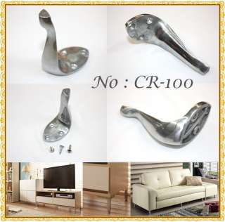   pcs Chrome Metal Feet Furniture Sofa Table Cabinet Corner Legs ★ 4