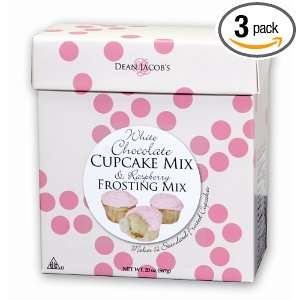 Dean Jacobs White Chocolate Cupcake Mix & Raspberry Frosting Mix, 20.7 